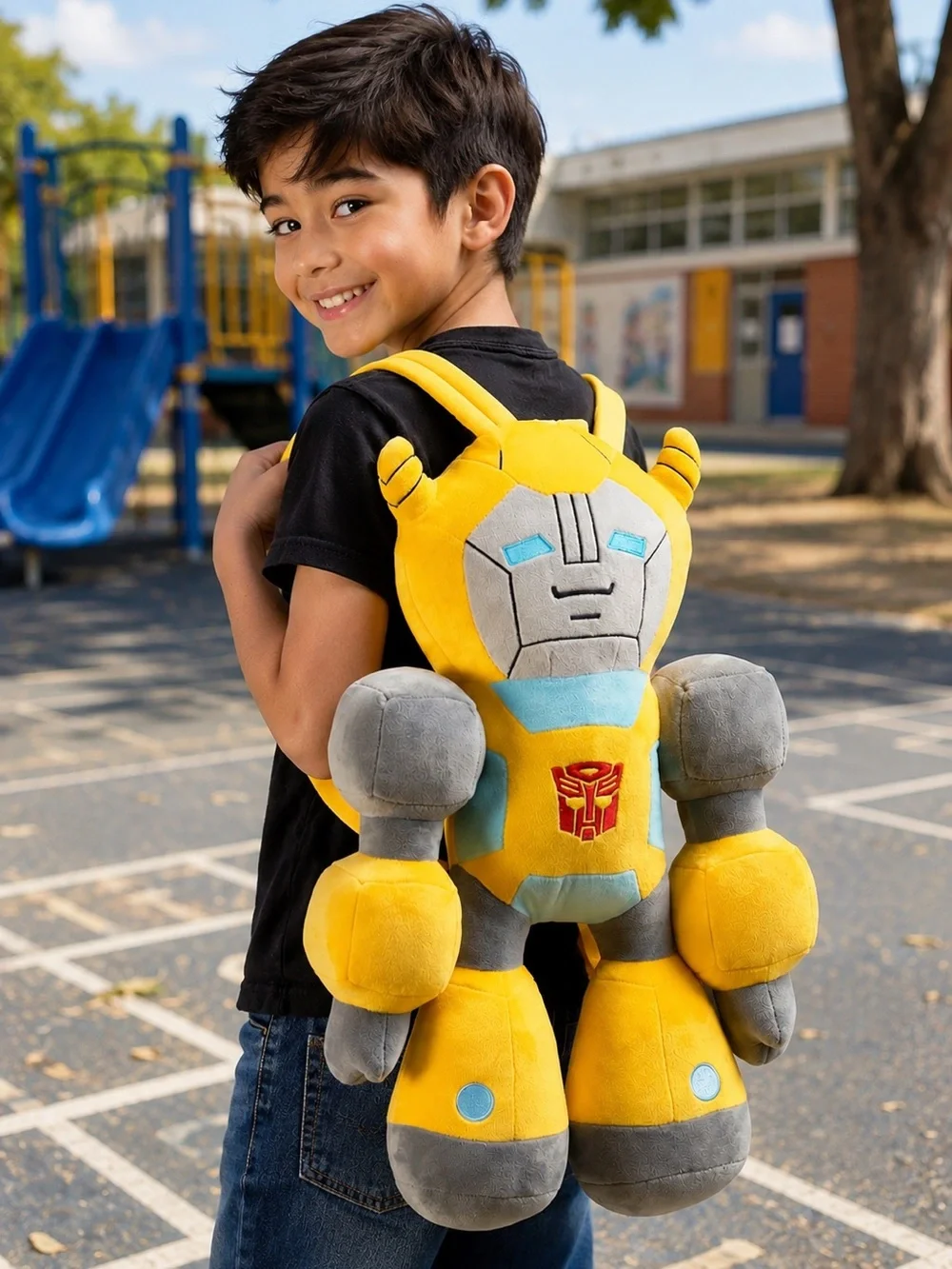 Transformers - Yellow Bumblebee Plush Backpack